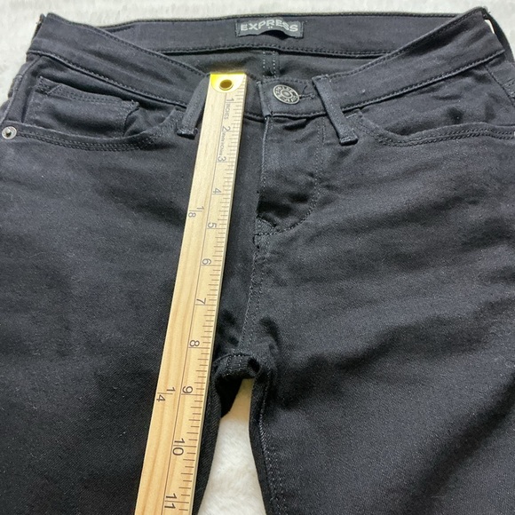 Express Black Skinny Jeans with Modern Tapered Design - Picture 7 of 8